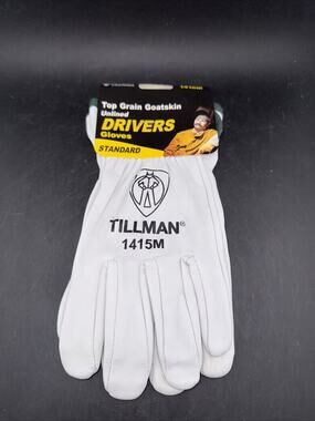 Tillman 1415M Goatskin Driver Work Gloves Medium Unlined Leather New